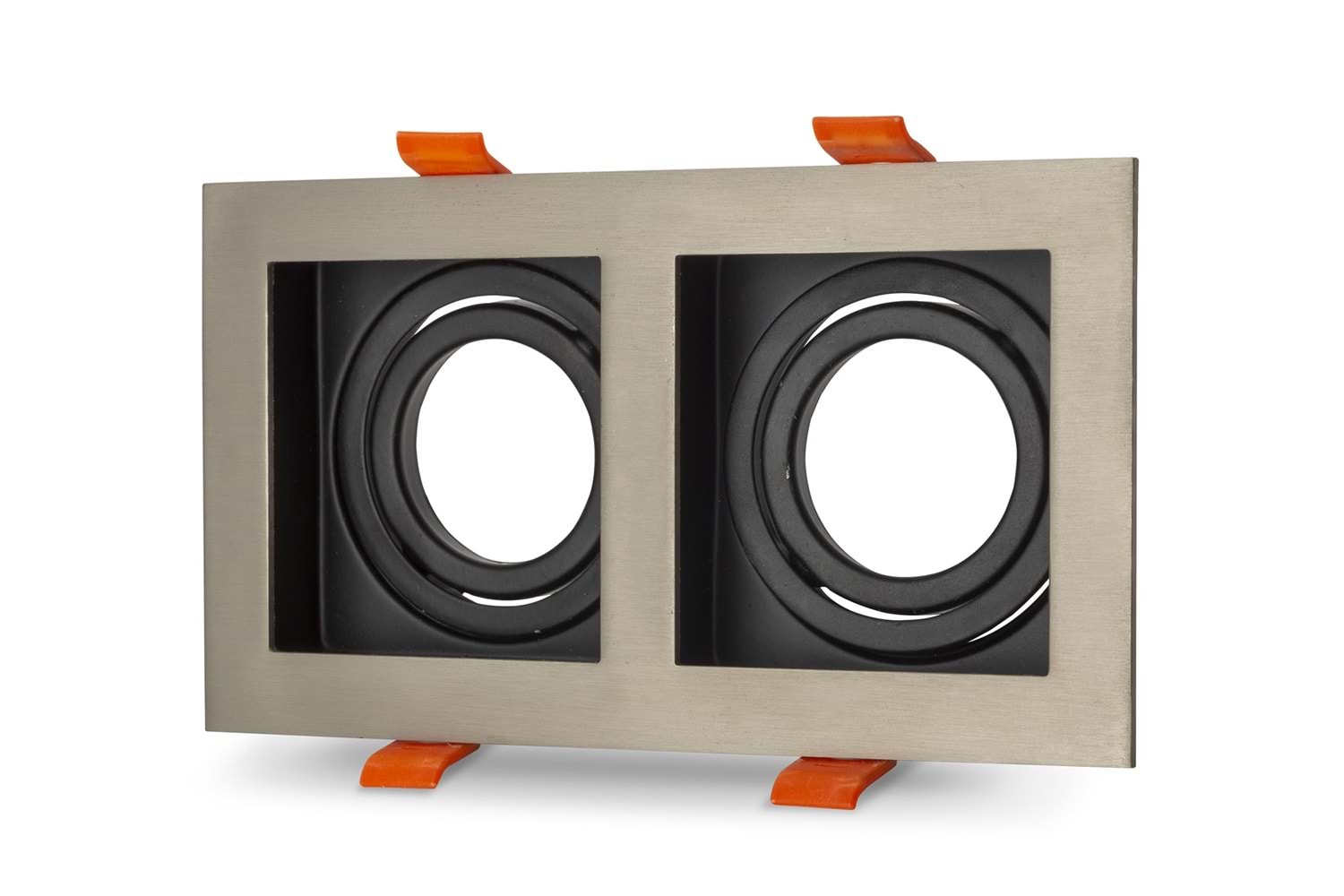 Kare 2li Saten Dekoratif GU10 Spot Kasa