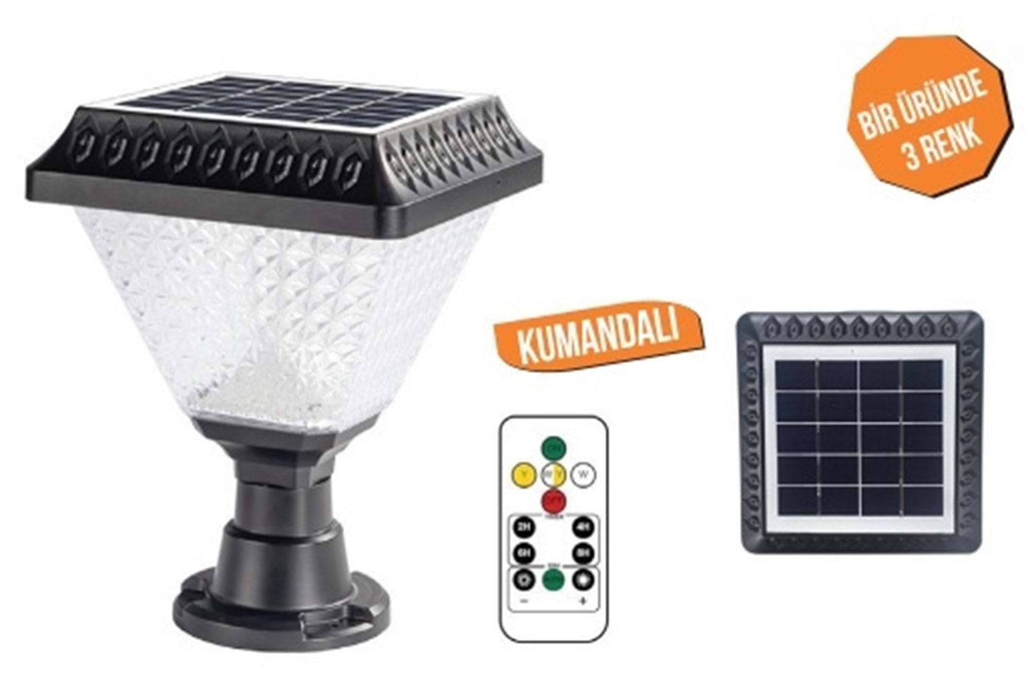 50W - Solar Led Duvar Tipi Bahçe Armatürü 6500K