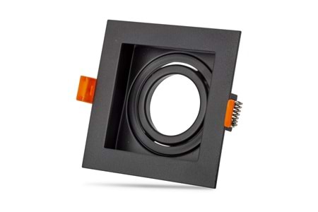 Kare Siyah Dekoratif GU10 Spot Kasa