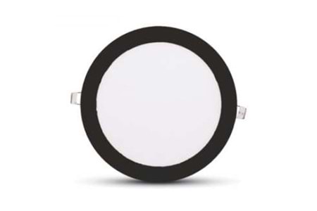 6W-Yuvarlak Led Panel Armatür 3000K(Siyah)